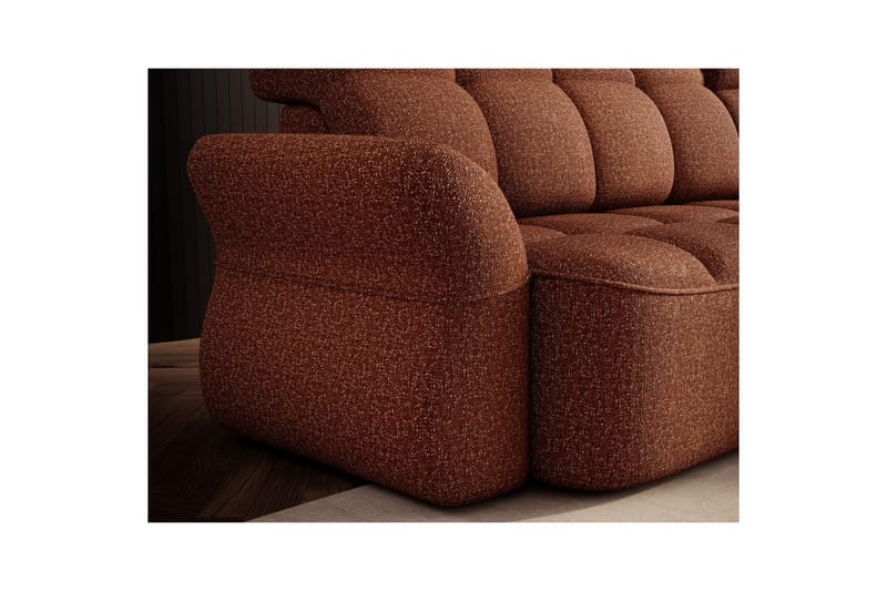 Sektionssoffa Eltap Beneth 301x115x185 cm - Breona 30, Orange, Höger - Möbler - Vardagsrum - Bäddsoffor