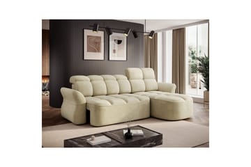 Sektionssoffa Eltap Beneth 301x115x185 cm - Monolith 04, Beige, Höger - Möbler - Vardagsrum - Bäddsoffor