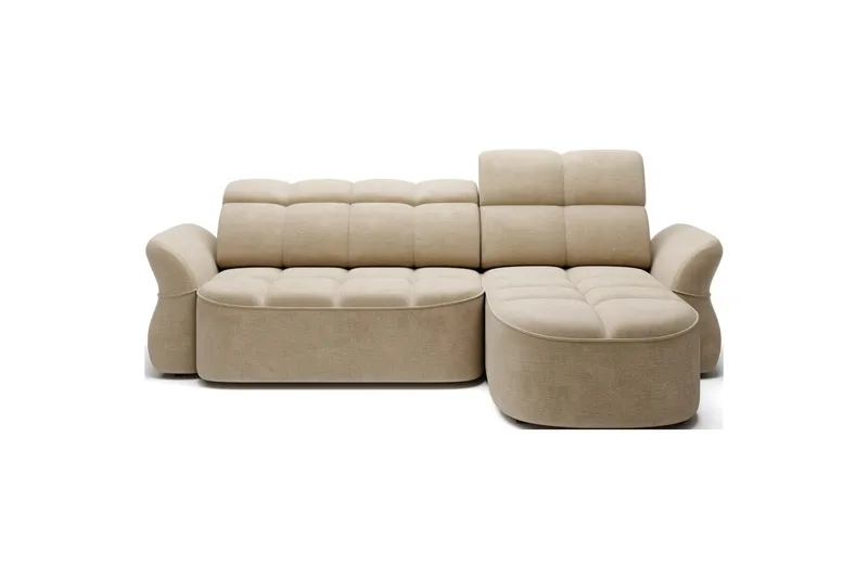 Sektionssoffa Eltap Beneth 301x115x185 cm, Nube 20, Beige, Höger