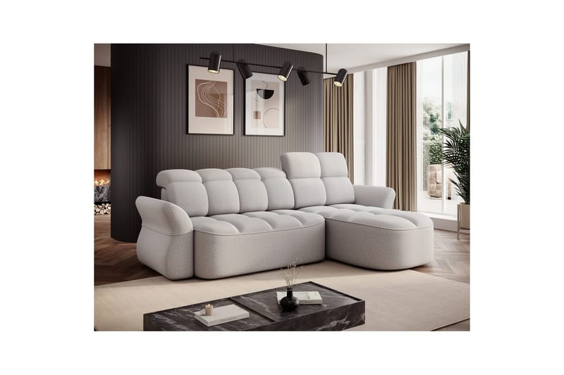 Sektionssoffa Eltap Beneth 301x115x185 cm - Space 03, Ljusgrå, Höger - Möbler - Vardagsrum - Bäddsoffor