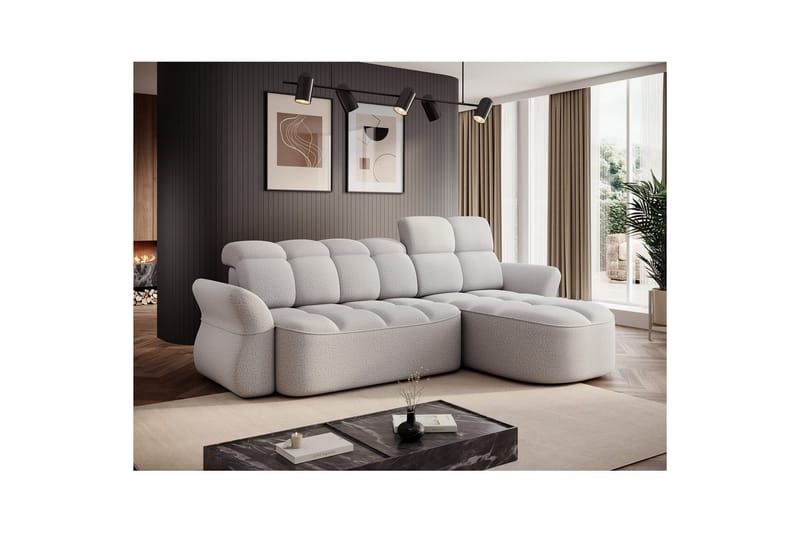 Sektionssoffa Eltap Beneth 301x115x185 cm - Space 03, Ljusgrå, Höger - Möbler - Vardagsrum - Bäddsoffor