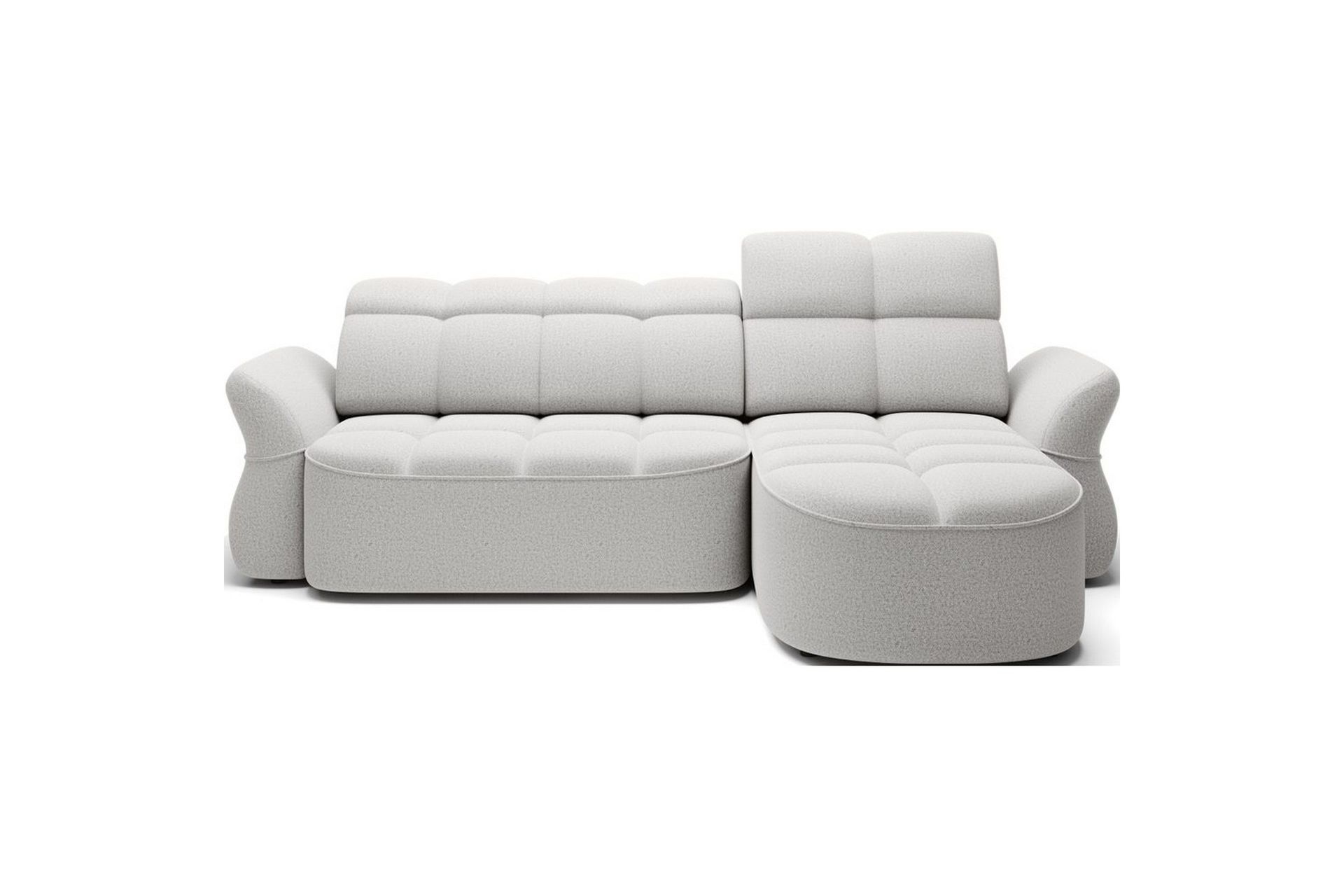 sektionssoffa eltap beneth 301x115x185 cm - space 03, ljusgrå, höger