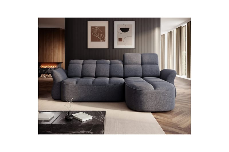 Sektionssoffa Eltap Beneth 301x115x185 cm - Space 40, Blå, Höger - Möbler - Vardagsrum - Bäddsoffor