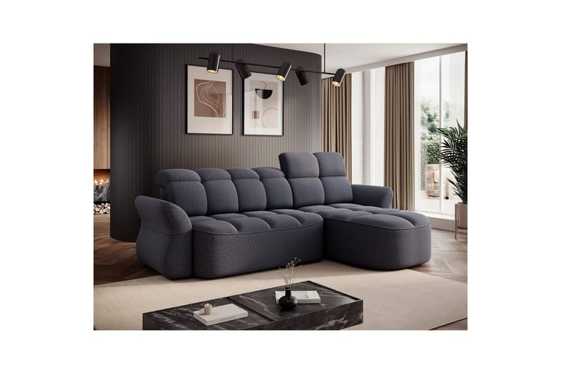 Sektionssoffa Eltap Beneth 301x115x185 cm - Space 40, Blå, Höger - Möbler - Vardagsrum - Bäddsoffor