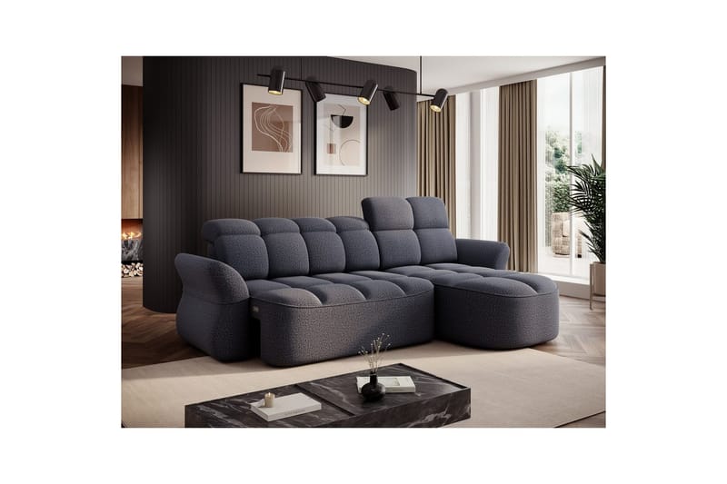 Sektionssoffa Eltap Beneth 301x115x185 cm - Space 40, Blå, Höger - Möbler - Vardagsrum - Bäddsoffor