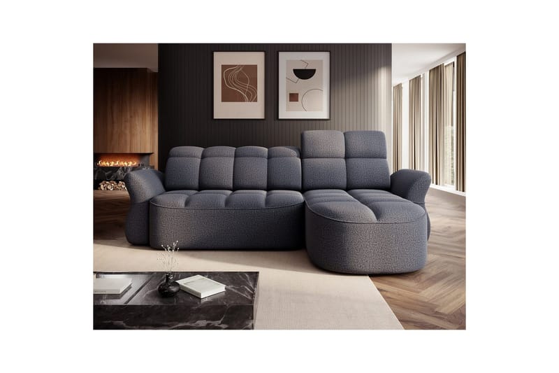 Sektionssoffa Eltap Beneth 301x115x185 cm - Space 40, Blå, Höger - Möbler - Vardagsrum - Bäddsoffor