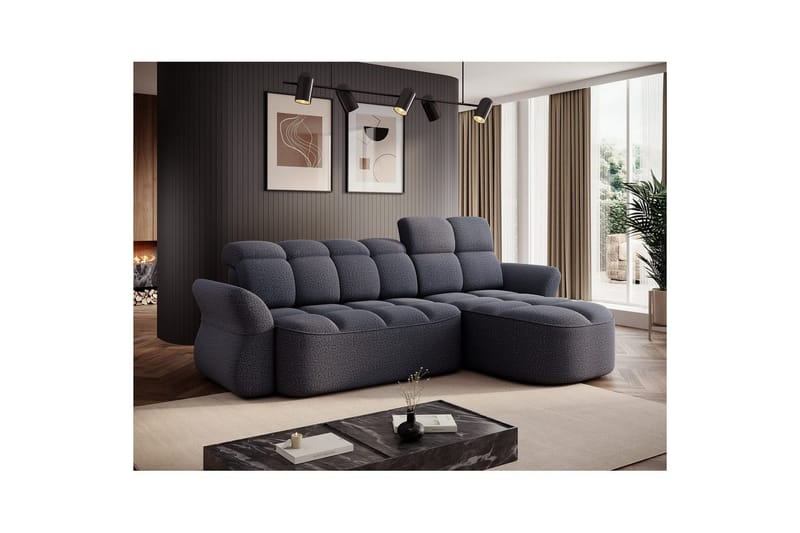 Sektionssoffa Eltap Beneth 301x115x185 cm - Space 40, Blå, Höger - Möbler - Vardagsrum - Bäddsoffor