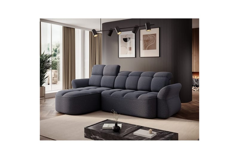 Sektionssoffa Eltap Beneth 301x115x185 cm - Space 40, Blå, Vänster - Möbler - Vardagsrum - Bäddsoffor