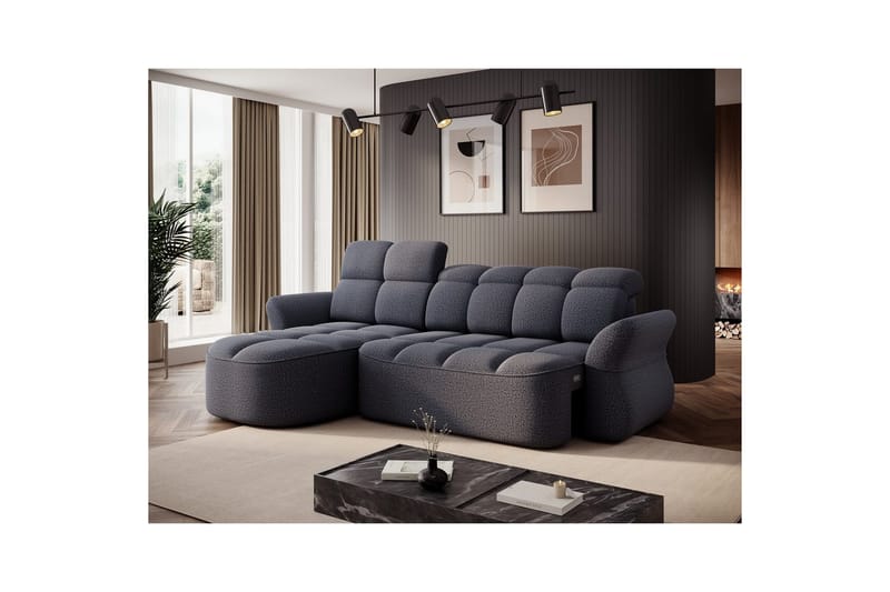 Sektionssoffa Eltap Beneth 301x115x185 cm - Space 40, Blå, Vänster - Möbler - Vardagsrum - Bäddsoffor