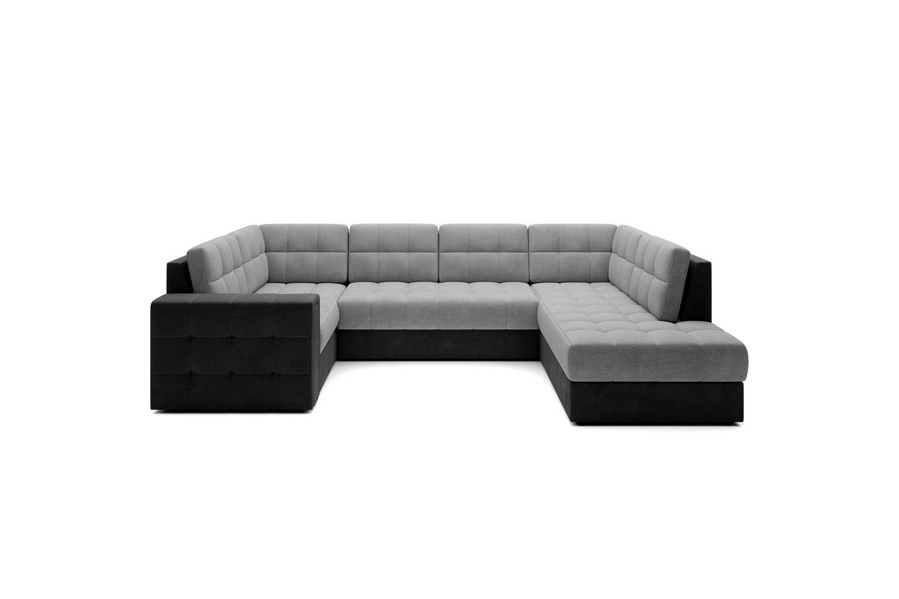 sektionssoffa eltap blewett 299x198x82 cm - monolith 84, monolith 97, ljusgrå, mörkgrå, höger