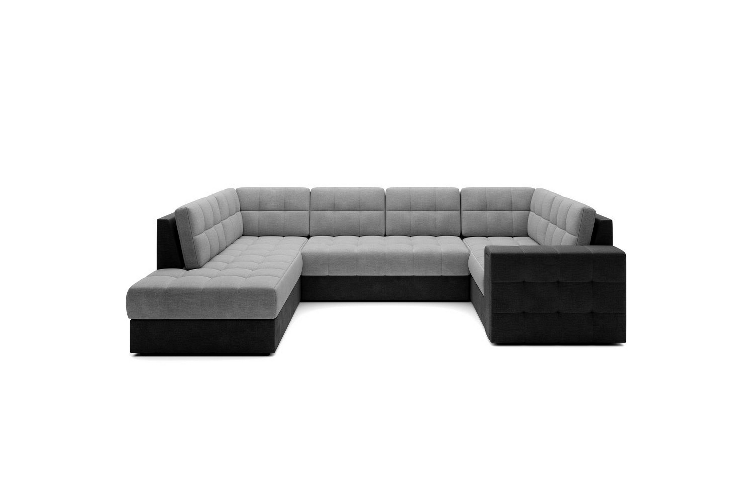 sektionssoffa eltap blewett 299x198x82 cm - monolith 84, monolith 97, ljusgrå, mörkgrå, vänster