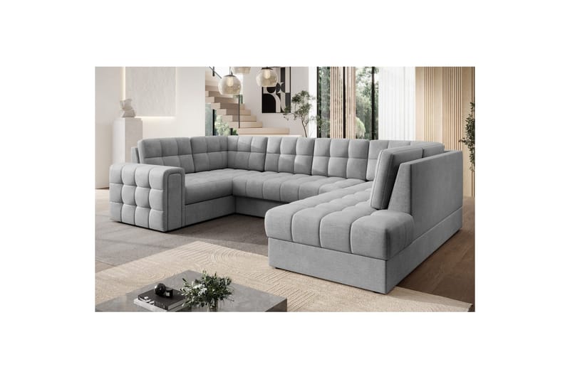 Sektionssoffa Eltap Blewett 299x198x82 cm - Monolith 85, Grå, Höger - Möbler - Vardagsrum - Bäddsoffor - Hörnbäddsoffa