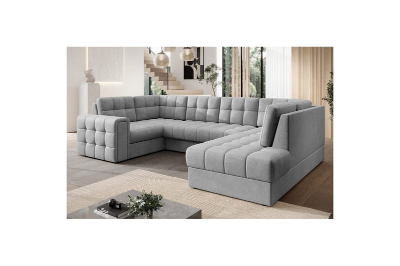Sektionssoffa Eltap Blewett 299x198x82 cm - Monolith 85, Grå, Höger - Möbler - Vardagsrum - Bäddsoffor - Hörnbäddsoffa