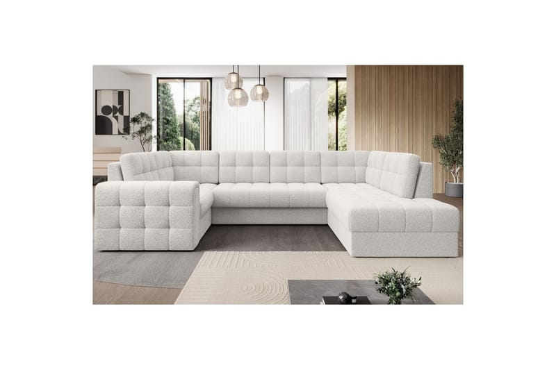 Sektionssoffa Eltap Blewett 299x198x82 cm - Royal 01, Vit, Höger - Möbler - Vardagsrum - Bäddsoffor - Hörnbäddsoffa