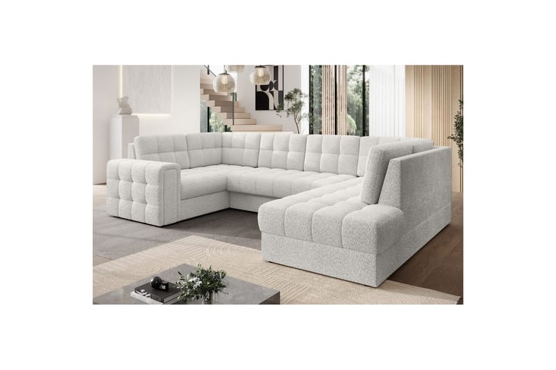 Sektionssoffa Eltap Blewett 299x198x82 cm - Royal 01, Vit, Höger - Möbler - Vardagsrum - Bäddsoffor - Hörnbäddsoffa