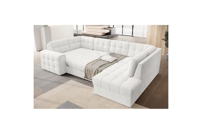 Sektionssoffa Eltap Blewett 299x198x82 cm - Royal 01, Vit, Höger - Möbler - Vardagsrum - Bäddsoffor - Hörnbäddsoffa