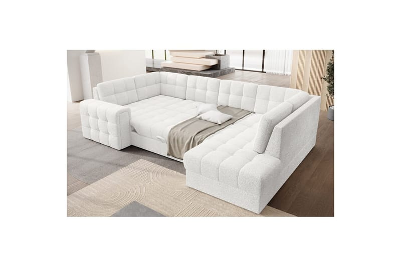 Sektionssoffa Eltap Blewett 299x198x82 cm - Royal 01, Vit, Höger - Möbler - Vardagsrum - Bäddsoffor - Hörnbäddsoffa