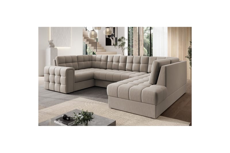 Sektionssoffa Eltap Blewett 299x198x82 cm - Sola 18, Beige, Höger - Möbler - Vardagsrum - Bäddsoffor - Hörnbäddsoffa