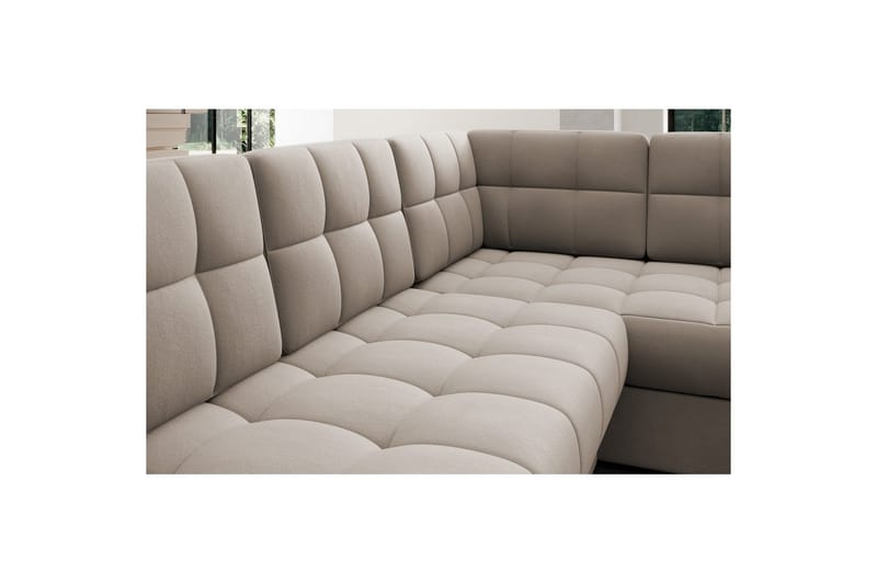 Sektionssoffa Eltap Blewett 299x198x82 cm - Sola 18, Beige, Vänster - Möbler - Vardagsrum - Bäddsoffor - Hörnbäddsoffa