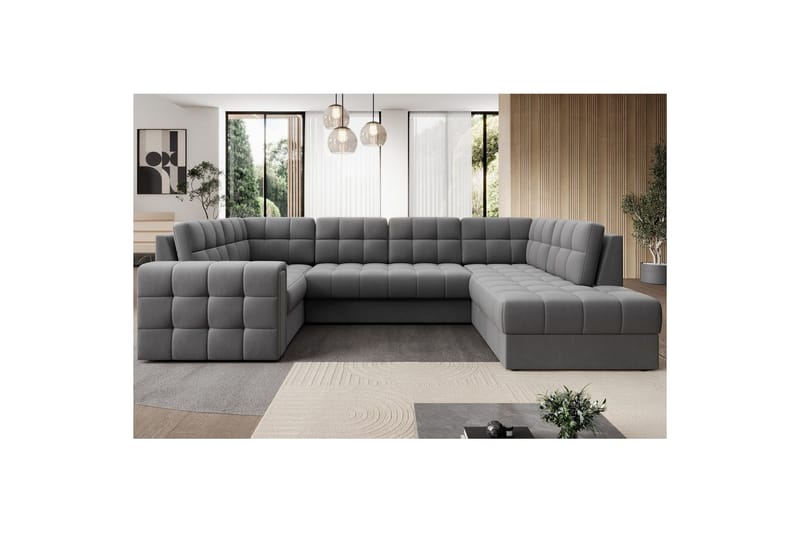 Sektionssoffa Eltap Blewett 299x198x82 cm - Sola 4, Grå, Höger - Möbler - Vardagsrum - Bäddsoffor - Hörnbäddsoffa