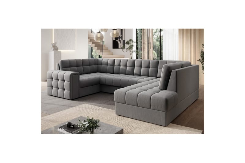Sektionssoffa Eltap Blewett 299x198x82 cm - Sola 4, Grå, Höger - Möbler - Vardagsrum - Bäddsoffor - Hörnbäddsoffa