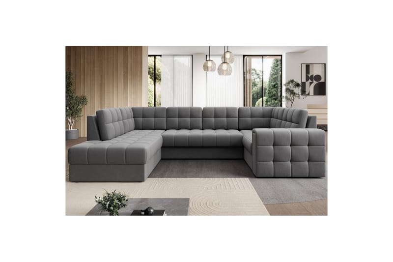 Sektionssoffa Eltap Blewett 299x198x82 cm - Sola 4, Grå, Vänster - Möbler - Vardagsrum - Bäddsoffor - Hörnbäddsoffa