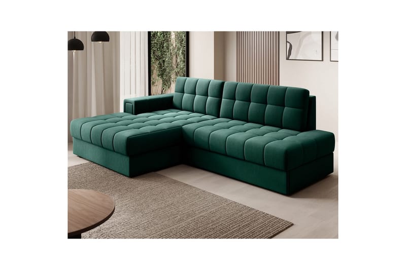 Sektionssoffa Eltap Blezalt 240x150x82 cm - Lukso 35, Grön, Vänster - Möbler - Vardagsrum - Bäddsoffor