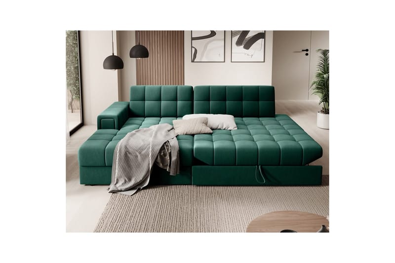 Sektionssoffa Eltap Blezalt 240x150x82 cm - Lukso 35, Grön, Vänster - Möbler - Vardagsrum - Bäddsoffor