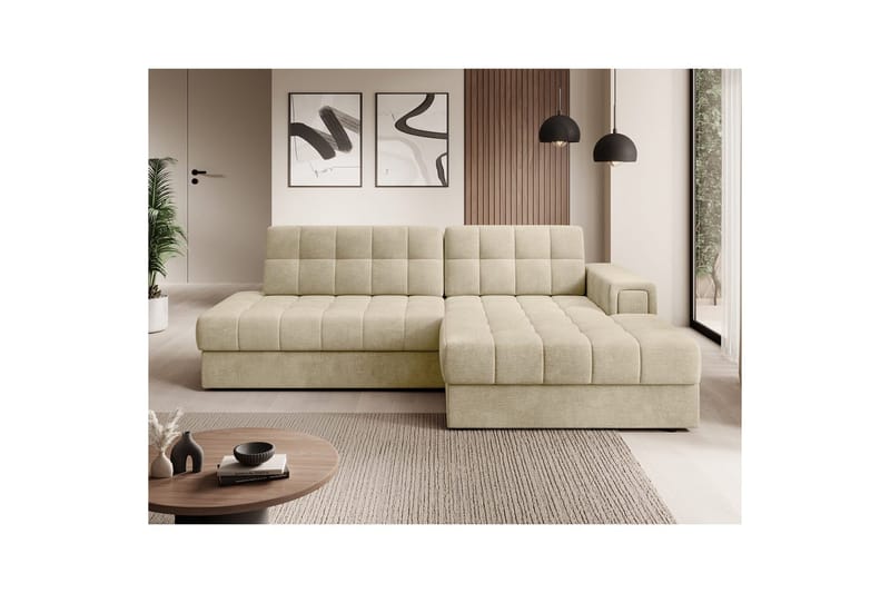 Sektionssoffa Eltap Blezalt 240x150x82 cm - Monolith 04, Beige, Höger - Möbler - Vardagsrum - Bäddsoffor