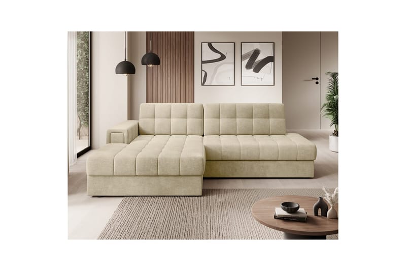 Sektionssoffa Eltap Blezalt 240x150x82 cm - Monolith 04, Beige, Vänster - Möbler - Vardagsrum - Bäddsoffor