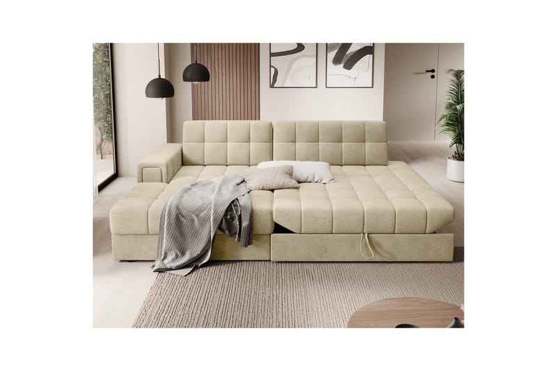 Sektionssoffa Eltap Blezalt 240x150x82 cm - Monolith 04, Beige, Vänster - Möbler - Vardagsrum - Bäddsoffor
