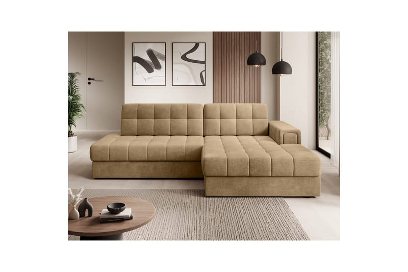 Sektionssoffa Eltap Blezalt 240x150x82 cm - Monolith 09, Mörkbeige, Höger - Möbler - Vardagsrum - Bäddsoffor