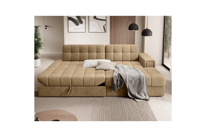 Sektionssoffa Eltap Blezalt 240x150x82 cm - Monolith 09, Mörkbeige, Höger - Möbler - Vardagsrum - Bäddsoffor