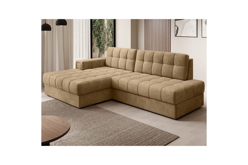Sektionssoffa Eltap Blezalt 240x150x82 cm - Monolith 09, Mörkbeige, Vänster - Möbler - Vardagsrum - Bäddsoffor