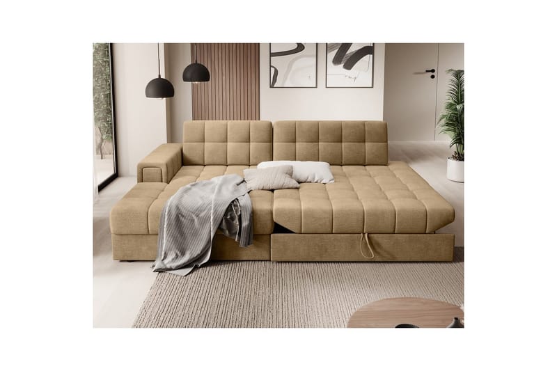 Sektionssoffa Eltap Blezalt 240x150x82 cm - Monolith 09, Mörkbeige, Vänster - Möbler - Vardagsrum - Bäddsoffor