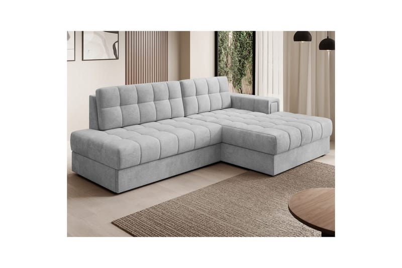 Sektionssoffa Eltap Blezalt 240x150x82 cm - Monolith 84, Ljusgrå, Höger - Möbler - Vardagsrum - Bäddsoffor