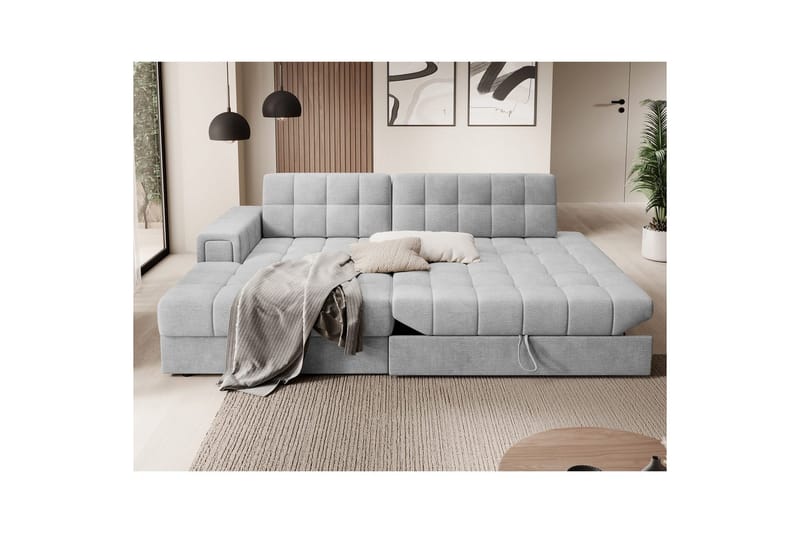 Sektionssoffa Eltap Blezalt 240x150x82 cm - Monolith 84, Ljusgrå, Vänster - Möbler - Vardagsrum - Bäddsoffor