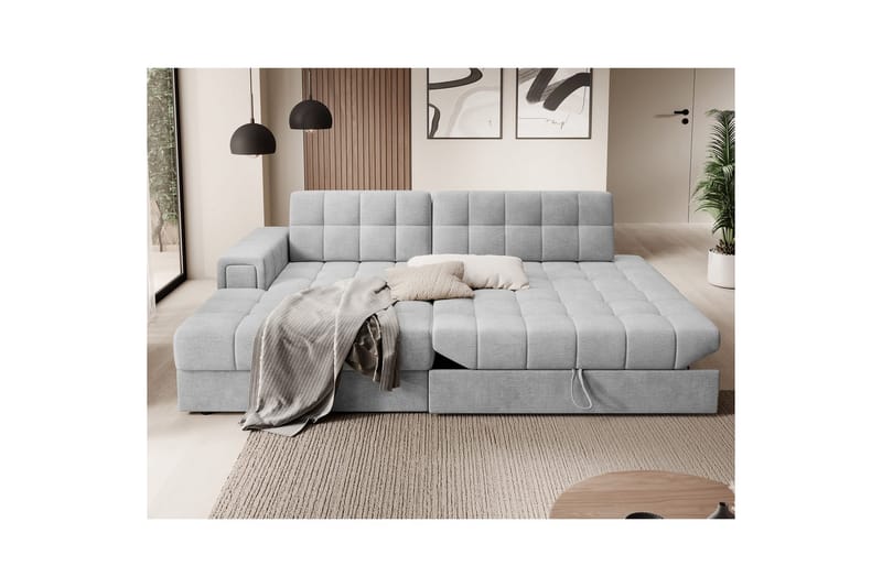 Sektionssoffa Eltap Blezalt 240x150x82 cm - Monolith 84, Ljusgrå, Vänster - Möbler - Vardagsrum - Bäddsoffor