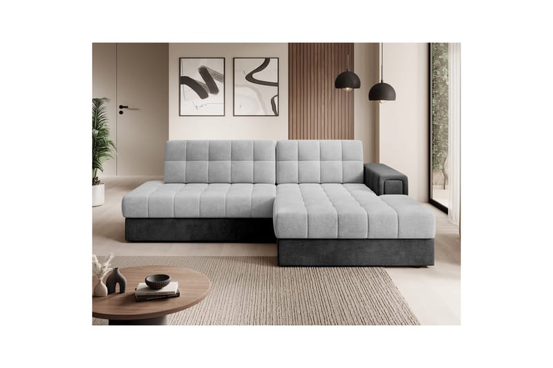 Sektionssoffa Eltap Blezalt 240x150x82 cm - Monolith 84, Monolith 97, Ljusgrå, Mörkgrå, Höger - Möbler - Vardagsrum - Bäddsoffor