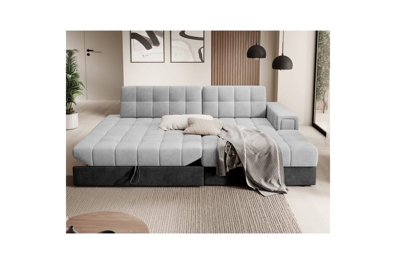 Sektionssoffa Eltap Blezalt 240x150x82 cm - Monolith 84, Monolith 97, Ljusgrå, Mörkgrå, Höger - Möbler - Vardagsrum - Bäddsoffor