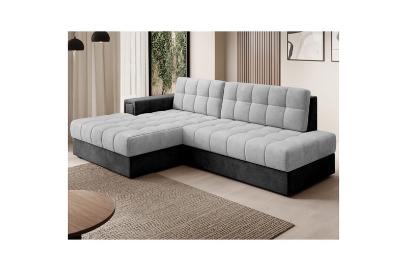 Sektionssoffa Eltap Blezalt 240x150x82 cm - Monolith 84, Monolith 97, Ljusgrå, Mörkgrå, Vänster - Möbler - Vardagsrum - Bäddsoffor