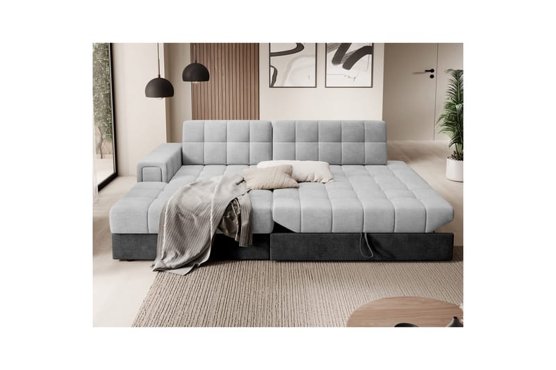 Sektionssoffa Eltap Blezalt 240x150x82 cm - Monolith 84, Monolith 97, Ljusgrå, Mörkgrå, Vänster - Möbler - Vardagsrum - Bäddsoffor