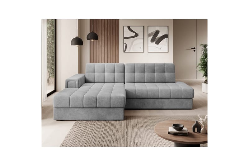 Sektionssoffa Eltap Blezalt 240x150x82 cm - Monolith 85, Grå, Vänster - Möbler - Vardagsrum - Bäddsoffor