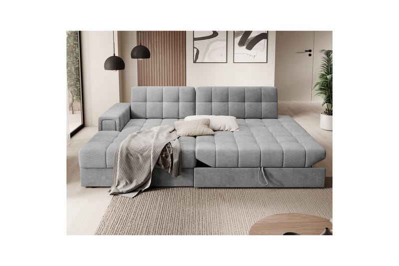Sektionssoffa Eltap Blezalt 240x150x82 cm - Monolith 85, Grå, Vänster - Möbler - Vardagsrum - Bäddsoffor