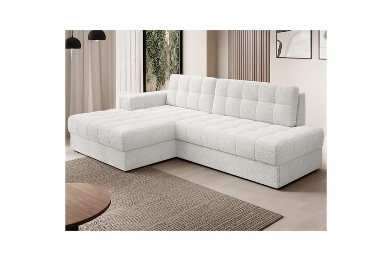Sektionssoffa Eltap Blezalt 240x150x82 cm - Royal 01, Vit, Vänster - Möbler - Vardagsrum - Bäddsoffor