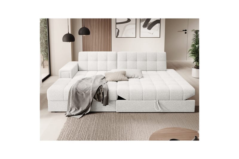 Sektionssoffa Eltap Blezalt 240x150x82 cm - Royal 01, Vit, Vänster - Möbler - Vardagsrum - Bäddsoffor