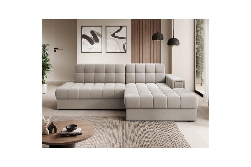 Sektionssoffa Eltap Blezalt 240x150x82 cm - Sola 18, Beige, Höger - Möbler - Vardagsrum - Bäddsoffor