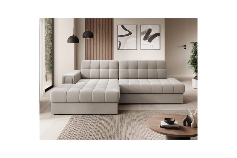 Sektionssoffa Eltap Blezalt 240x150x82 cm - Sola 18, Beige, Vänster - Möbler - Vardagsrum - Bäddsoffor