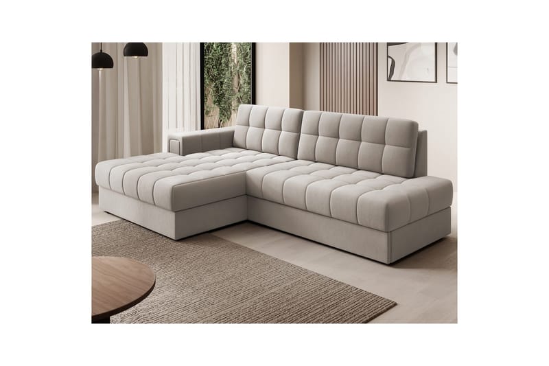 Sektionssoffa Eltap Blezalt 240x150x82 cm - Sola 18, Beige, Vänster - Möbler - Vardagsrum - Bäddsoffor