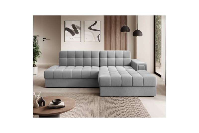 Sektionssoffa Eltap Blezalt 240x150x82 cm - Sola 4, Grå, Höger - Möbler - Vardagsrum - Bäddsoffor